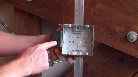 metal junction box flush with studs|metal junction box installation.